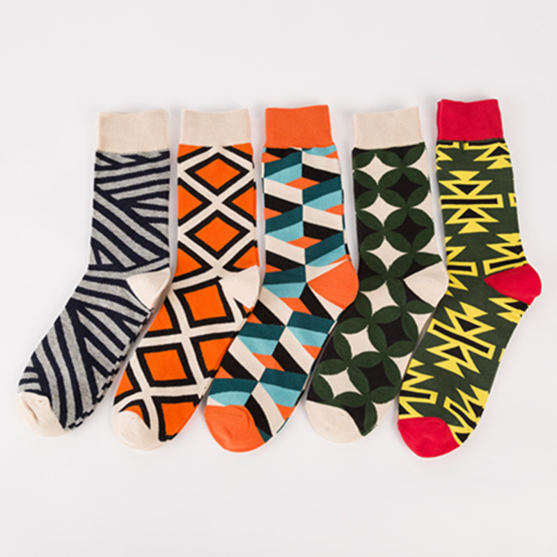 Spot autumn and winter New Fashion casual men's socks Street skateboard socks happy colorful men's socks manufacturers socks wholesale Spot autumn and winter New Fashion casual men's socks Street skateboard socks happy colorful men's socks manufacturers socks wholesale