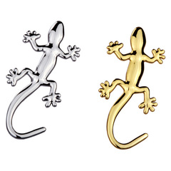 Solid metal gecko car stickers 3D three-dimensional car stickers Personalized creative car decoration stickers Car body stickers protection stickers