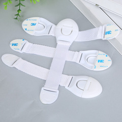 Baby lock double-sided adhesive children's drawer cabinet door lock fabric strap lock extended lock