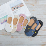 Летние невидимые нескользящие носки, с вышивкой