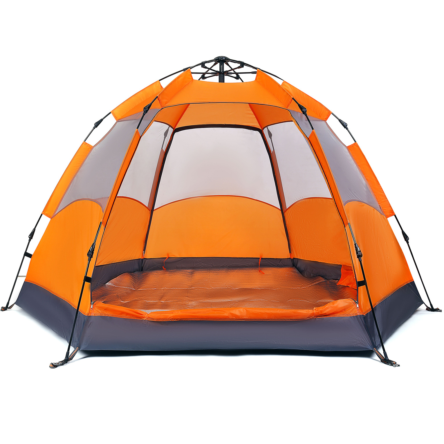 Factory Wholesale automatic double hexagonal tent outdoor 3-4 people rainproof beach camping cross-border supply