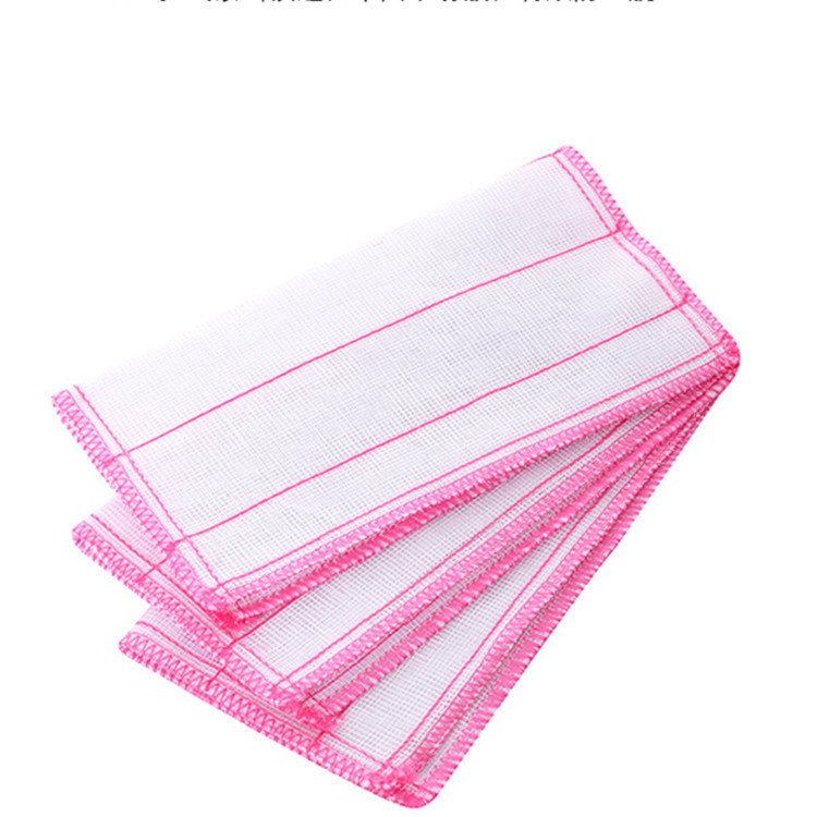 Suministro de fábrica antiadherente aceite hilo de algodón plato toalla engrosada absorbente limpieza estropajo mantel Toalla de trapo en stock