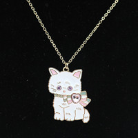 Mùa xuân Shangxin phim hoạt hình hoạt hình dễ thương thú cưng dễ thương mèo hợp kim nhỏ giọt mặt dây chuyền mặt dây chuyền áo len phụ kiện vòng cổ