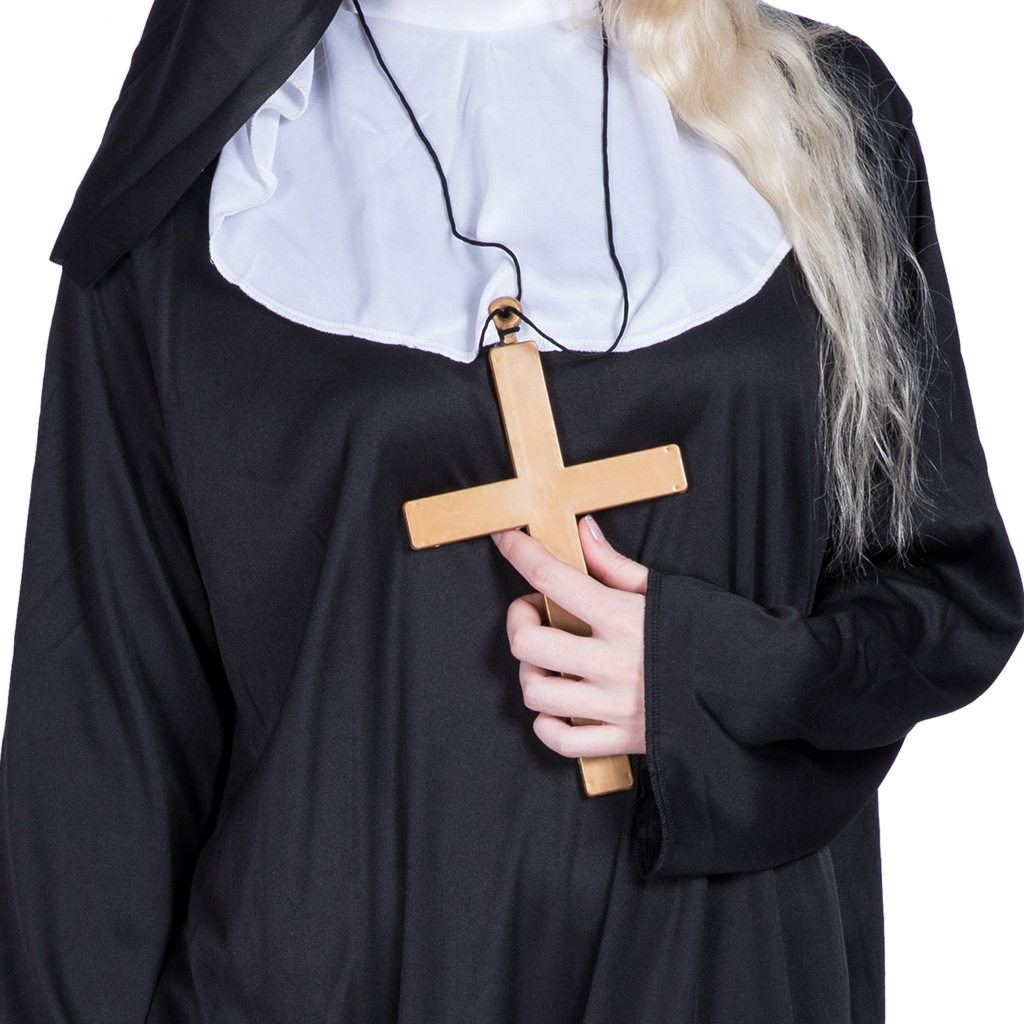 Fabricante en stock de Halloween profesional juego de rol traje de Halloween religiosa monja predicador cos traje