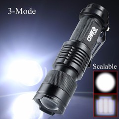 Factory wholesale zoom mini sk68 bright flashlight portable flashlight camping light pen clip light