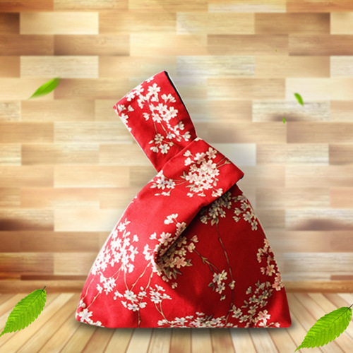 [Qian Li] Japanese-style clothing handbag, embroidered printed storage bag, retro handmade coin purse