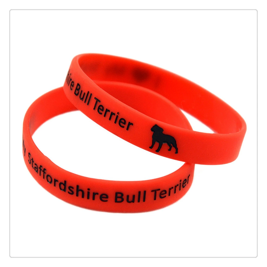 Кроссбордер ювелирное изделие с надписью I love my staffordshire bull terrier силиконовый браслет на запястье спорт