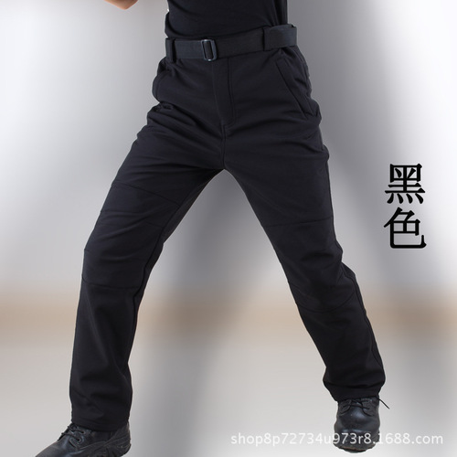 Autumn/Winter Sharkskin Soft Shell Tactical Pants for Men, Workwear Combat Trousers, Tailored Long Pants, Military Fan Pants, Fleece Lined, Warm Keeping