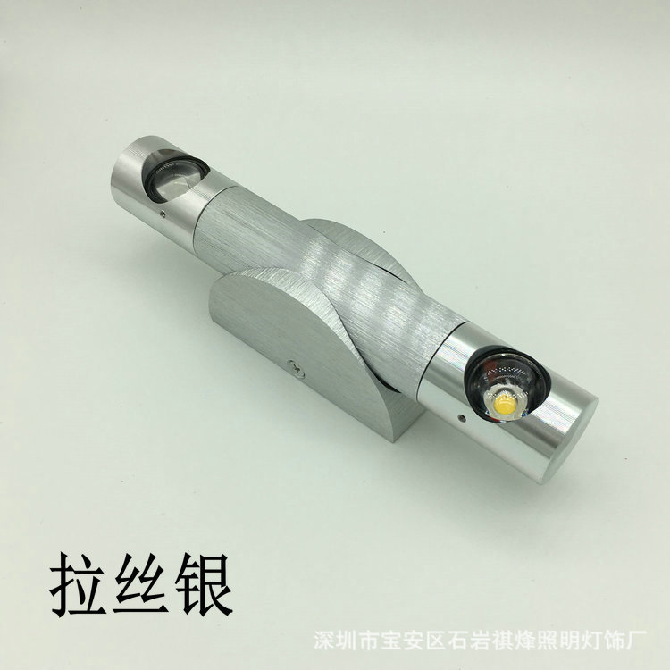 LED moderna lámpara de pared de doble dirección creativa aluminio 360 ° giratoria lámpara de cabecera lámpara de pasillo lámpara de pared de fondo Lámpara decorativa