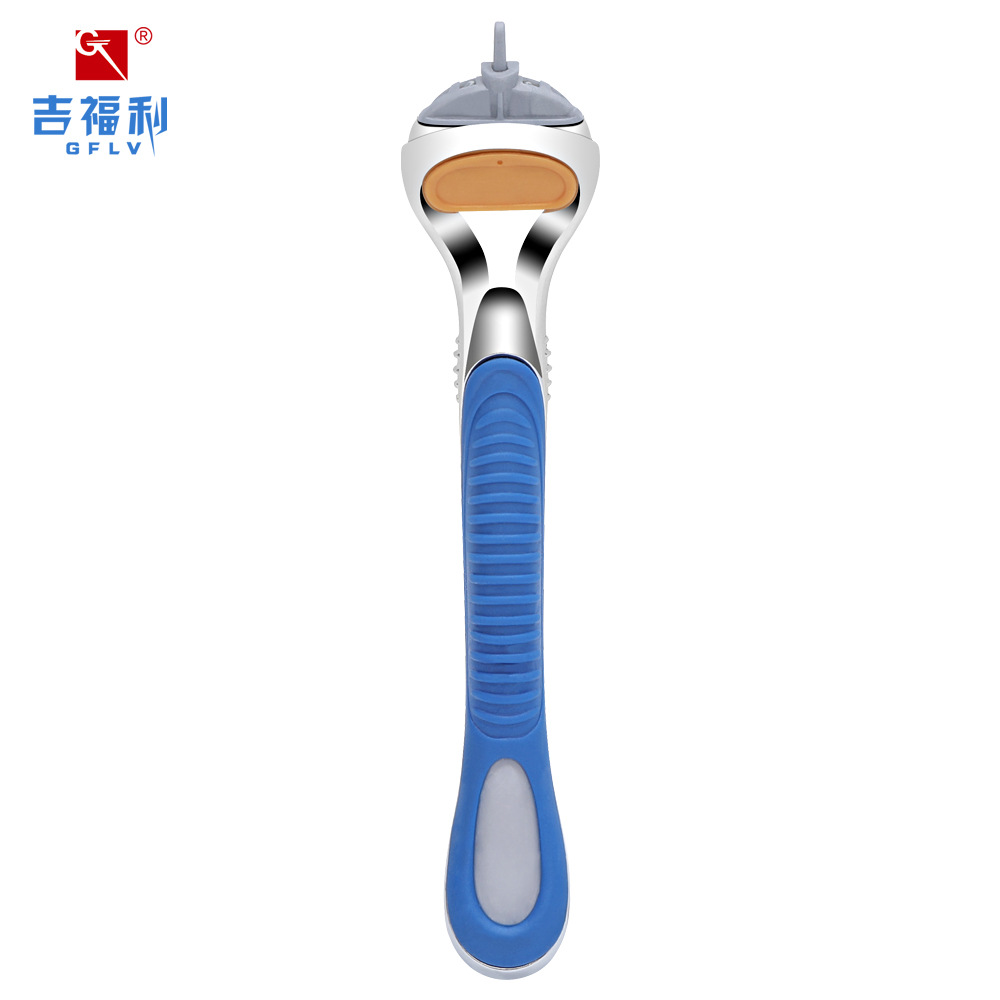 Jifeiyuan 5-layer manual shaving blade holder men's razor handle universal five-layer blade head zinc alloy handle