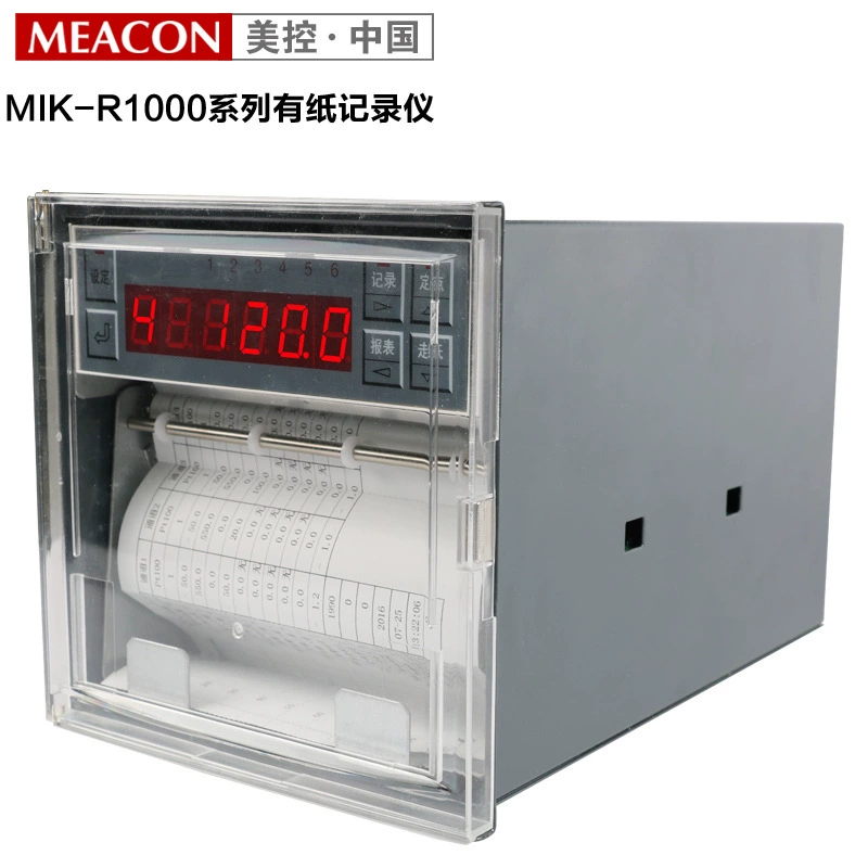 Бумажный рекордер температуры кривой печатания идущей точки и влажности давит настоящий рекордер температуры печи напряжения тока бумажный