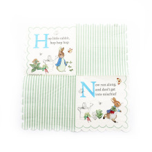 生产生日派对聚会用餐巾纸套装制作卡通兔子印刷烫金餐巾纸纸手帕