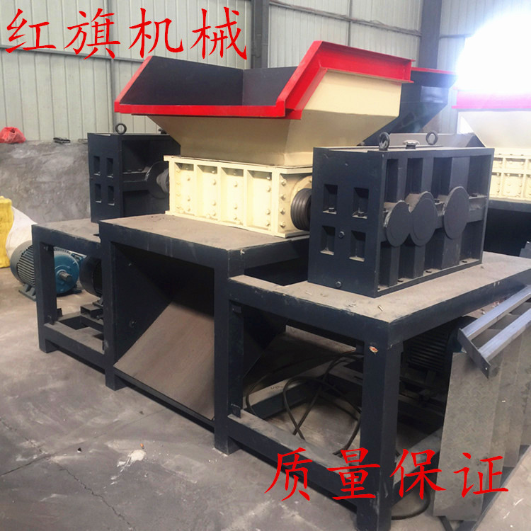 编织袋双轴塑料撕碎机 废旧模板粉碎机 新型双轴轮胎电路板撕碎机