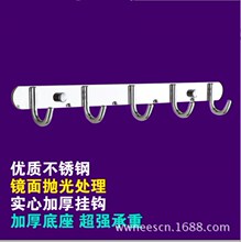 304不锈钢挂钩 浴室金属排钩 卫生间门后挂衣钩 卫浴衣帽毛巾挂钩