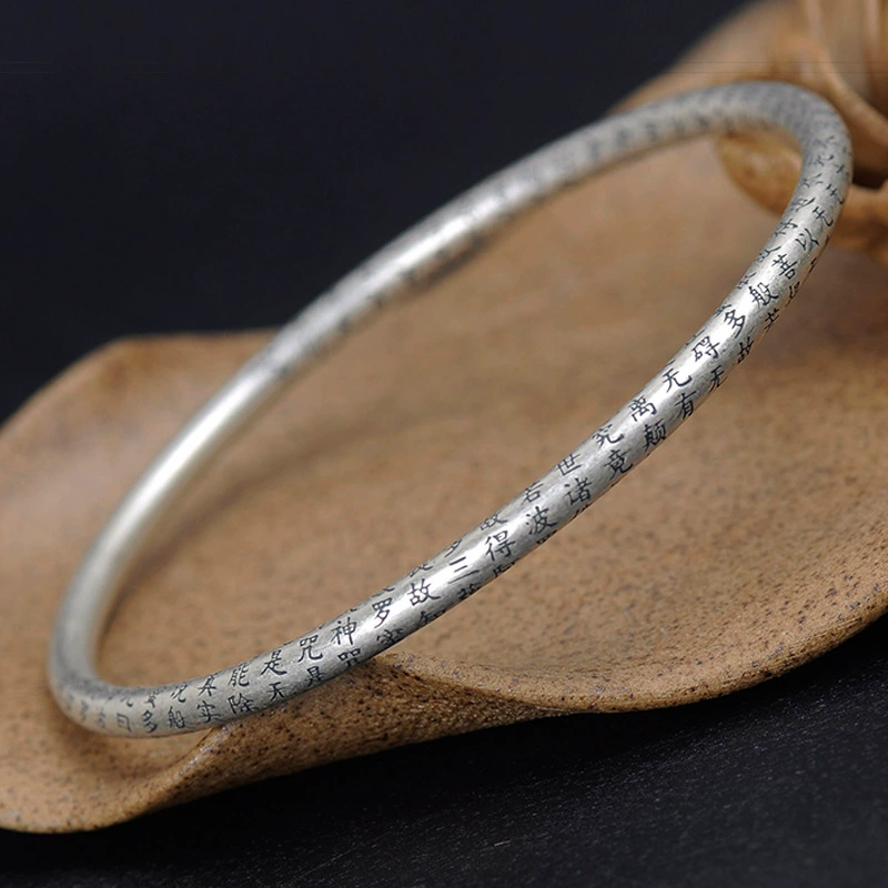 Retro silver bracelet, accessory, 925 sample silver
