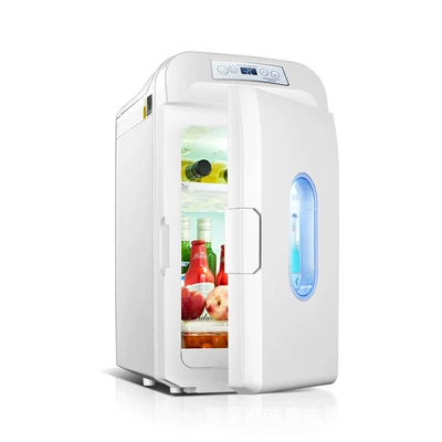 Somete 35L dual-use 12V24V truck special car refrigerator household mini cooling and heating box (Soyuducular) - 35l-white-dual-core-car-home-use
