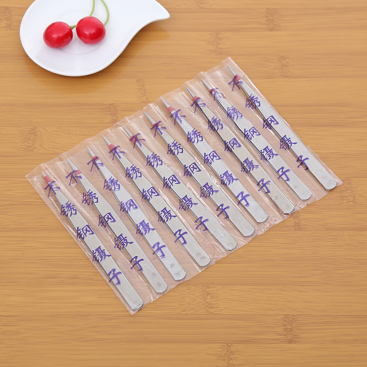 供应多功能用具不锈钢镊子 质优安全生活小工具不锈钢直头镊子