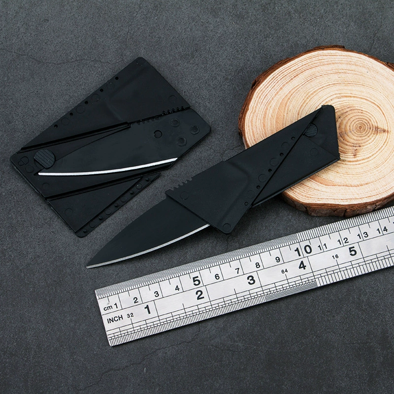 Card folding knife slim wallet-style multi-function, credit-card size, pocket folding blade