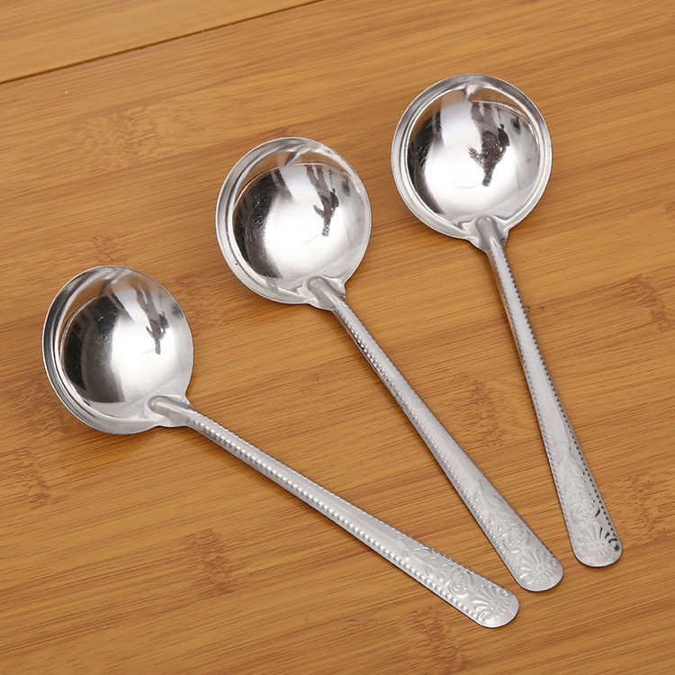 One yuan shop spoon stainless steel spoon yuan spoon factory direct supply one yuan binary special batch eating watermelon spoon