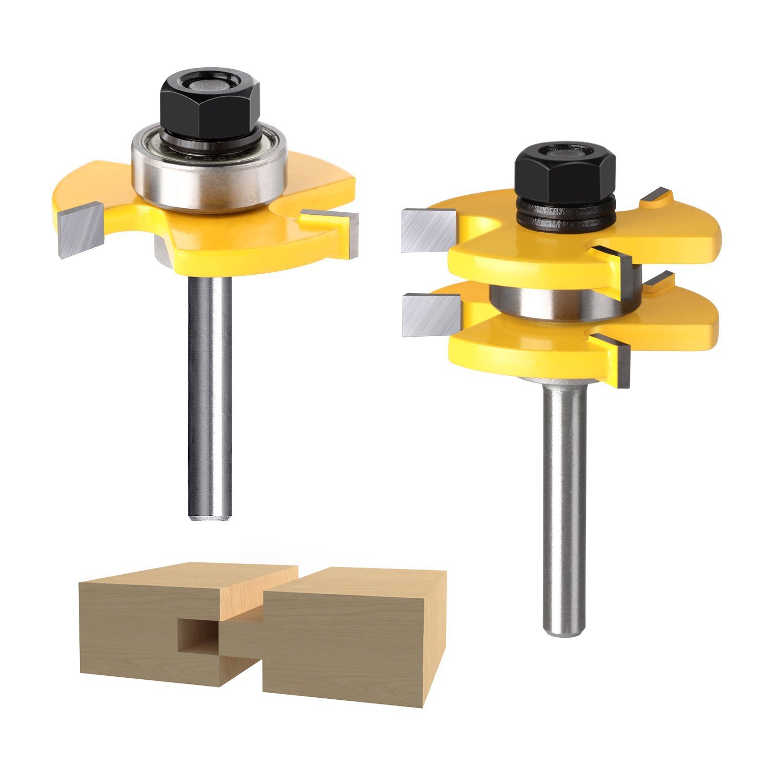 厂家3齿1/4柄T型榫合地板拼板刀 木工铣刀 镂刀