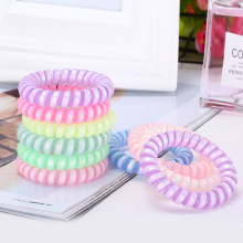 创意新款时尚磨砂电话线发圈韩版发圈发饰定 制扎头发发圈发饰
