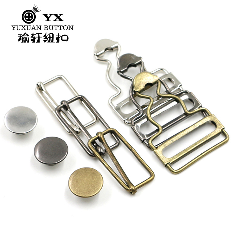 Fuente de la fábrica pantalones de suspensión hebilla de calabilla pantalones de mezclilla de metal hebilla de ropa de maternidad tipo de suspensión hebilla ajustable