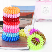 新款韩版电话线发圈 超萌可爱头饰女式经典夹心款发圈厂家批发