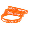 Medical Alert Blood Thinner warning language Silicon Plaza bracelet Men and women adult size wristband