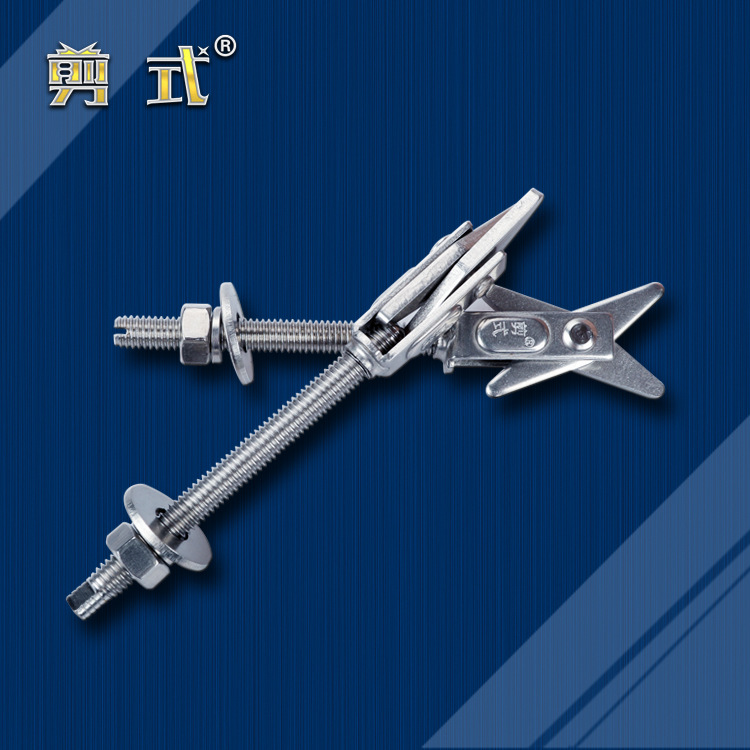 B-M6×105/304剪式锚栓轻型物品安装用/尾部一字槽或方头随机发货