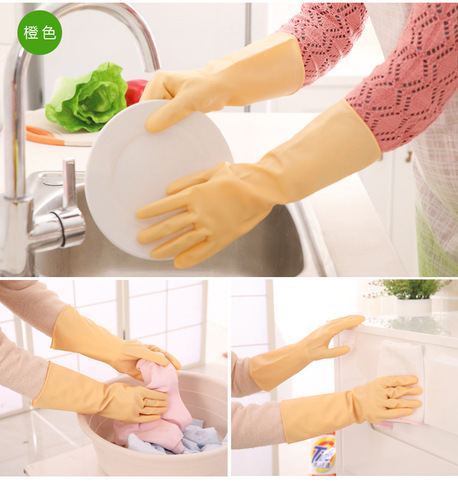 Thin latex gloves household kitchen rubber sleeves cleaning dishes laundry clothes rubber waterproof housework finger sleeves