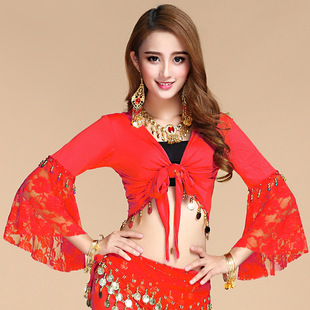 Belly Dance Costume Performance Costume Top Indian Dance Performance Costume Top Square Dance Shawl High Elastic Large Size Women