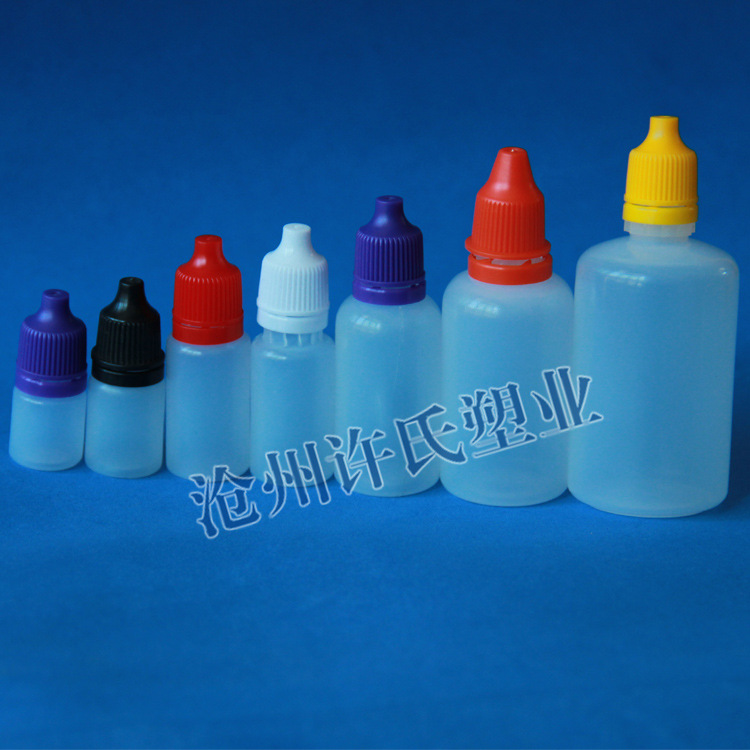 源头厂家直供塑料瓶 PE纯原料三件套30ml 小空瓶 滴瓶 滴耳液瓶