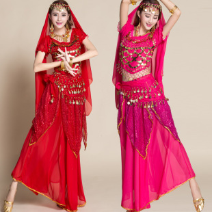 2020 Belly Dance Costume Summer Dress New Style Belly Dance Costume Practice Suit Indian Dance Dance Costume Large Size