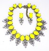 Fashionable accessory handmade, crystal necklace, necklace and earrings, set, suitable for import, European style