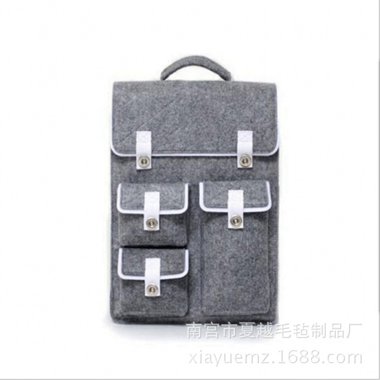 时尚双肩背毛毡笔记本电脑包背包书包学院风休闲包收纳包厂家直销