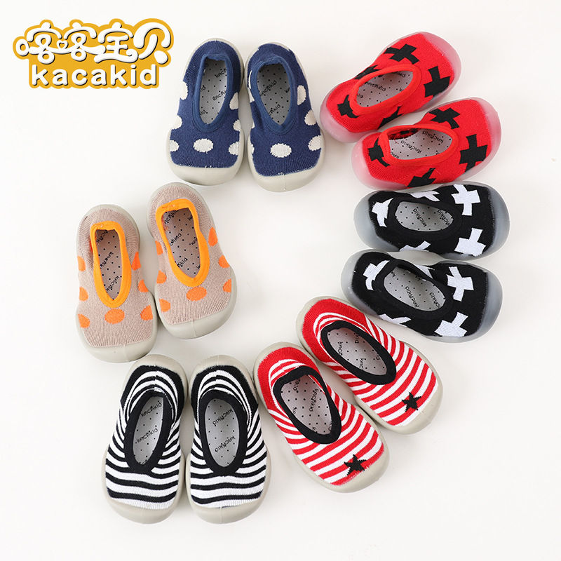 Distribution non-slip children's soft sole shoes baby indoor shoes outdoor rubber sole children's shoes toddler shoes boat socks children's socks