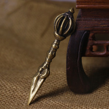 尼泊尔古法金刚橛批发铜制金刚镢九股金刚杵小法器随身携带