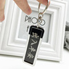Small black metal keychain stainless steel, wholesale