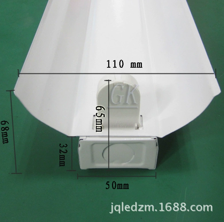 LED дневной свет лампа, трубка, кривой кронштейн, 1,5 м, 8 штук