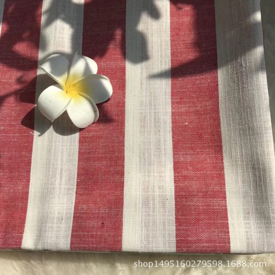 Wide Strip Linen Fabric Yarn-dyed Polyester Linen Striped Linen Cotton Linen Yarn-dyed Tablecloth Fabric Spot Supply