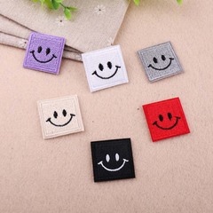 Square smiling face square robot head embroidery patch, patch label for hats, T-shirts, sweatshirts, coats, and clothing decorations