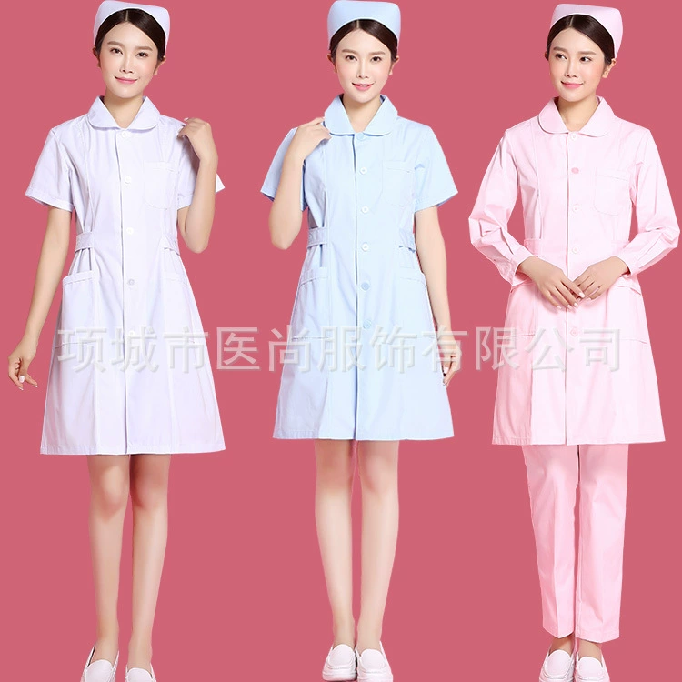 Оптовая продажа фабрики летняя одежда медсестры медицинская кукла с длинным коротким рукавом декольте больница аптека белое пальто стажировка Рабочая одежда