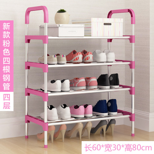 Simple shoe rack multi-layer household economical storage cabinet shoe cabinet space-saving assembly dormitory small shoe rack
