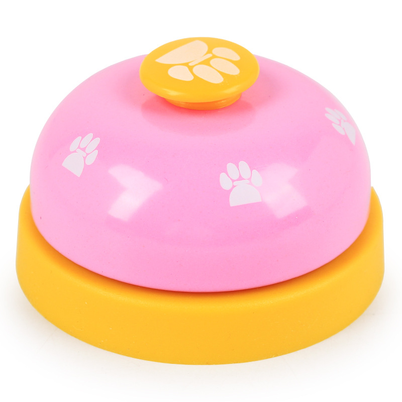 Fábrica Amazon popular mascota Dispositivo de prensa de Bell de entrenamiento inteligencia desarrollo juguete para mascotas diversión huellas perro entrenamiento Bell