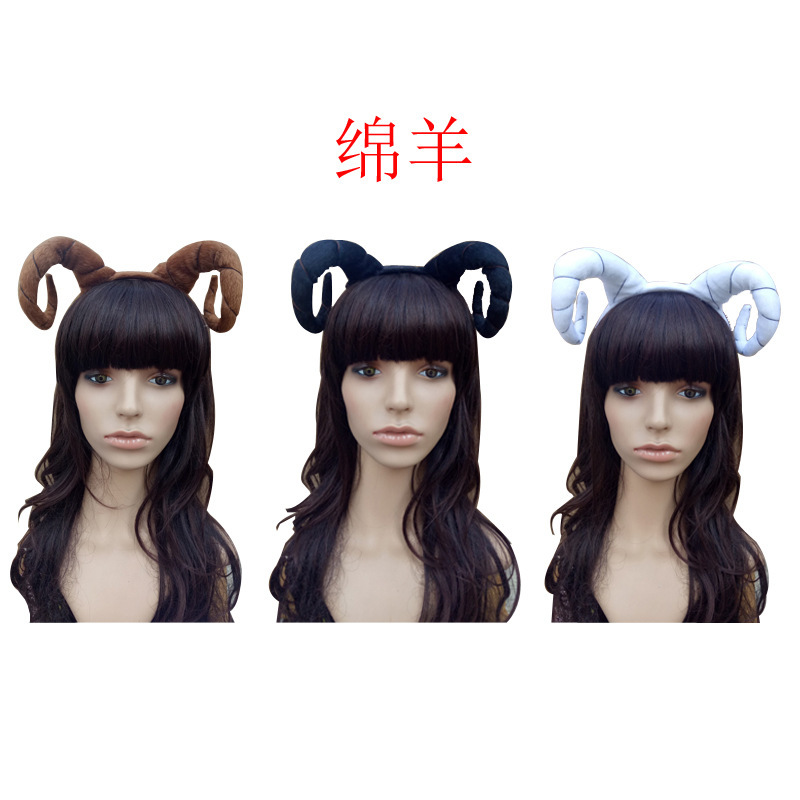 Mori girl Easter Christmas simulation antelope hair accessories horn headband wedding photography performance props animal headband