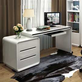 现代时尚烤漆电脑桌家用台式书桌创意写字台多功能卧室客厅办公桌