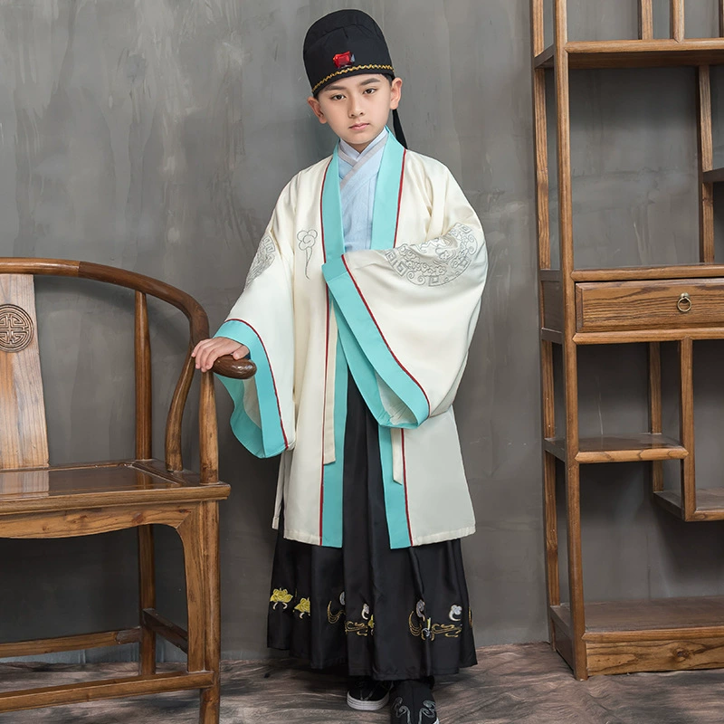 Hanyuefang 2018 новый оригинальный детский плащ ханьфу шелковое хлопковое пальто с вышивкой в китайском стиле традиционный костюм