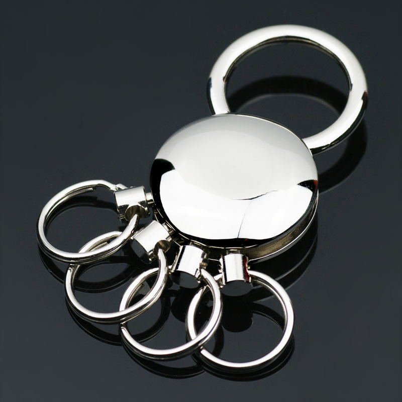 Waist-Hanging Metal Keychain, Round Four-Ring Mother-In-Law Buckle, Men's Keychain Ring, Advertising Gift, Logo Gift Waist-Hanging Metal Keychain, Round Four-Ring Mother-In-Law Buckle, Men's Keychain Ring, Advertising Gift, Logo Gift