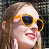 Glasses heart-shaped, fashionable sunglasses solar-powered, wholesale, Birthday gift