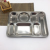 School dinner plate stainless steel, tableware for kindergarten, set, increased thickness